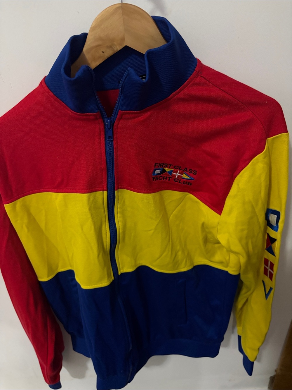 Forever 21 Kids Colorblock Zip-Up Jacket - Red, Yellow, Blue